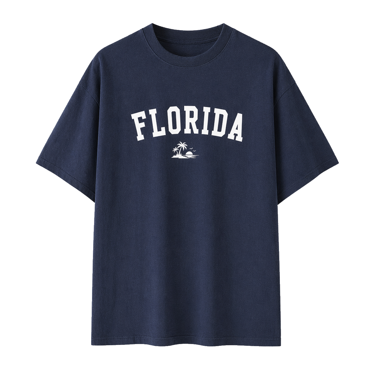 Collection 9 Florida Essential Cotton T-Shirt - Navy Blue front