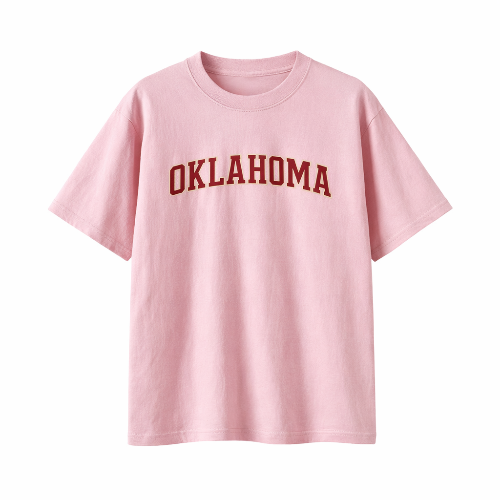Collection 1 Oklahoma Essential Cotton T-Shirt - Pink front
