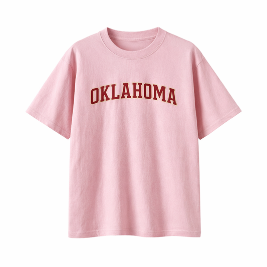 Collection 1 Oklahoma Essential Cotton T-Shirt - Pink front