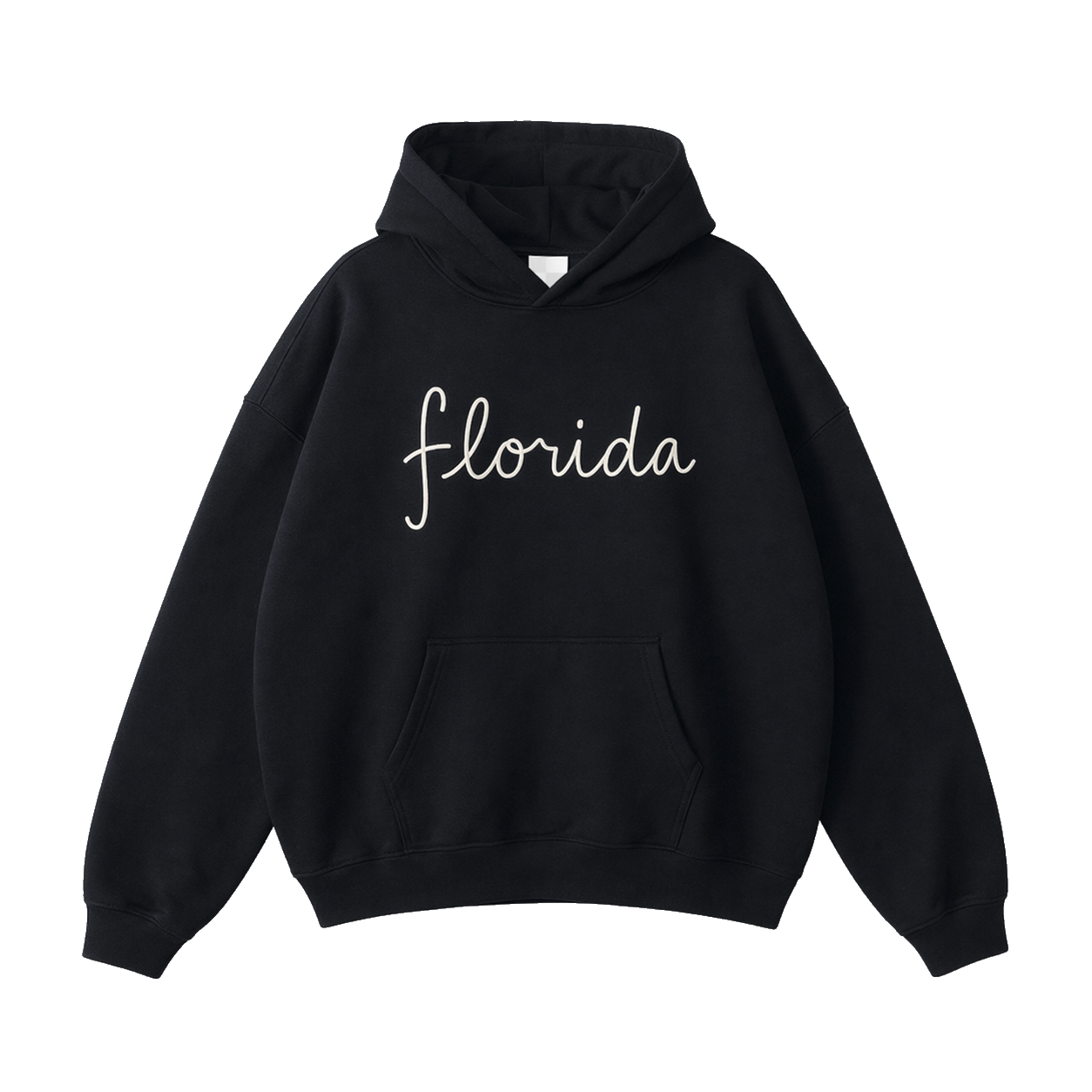 Collection 3 Florida Oversize Fleeced Hoodie - Black front