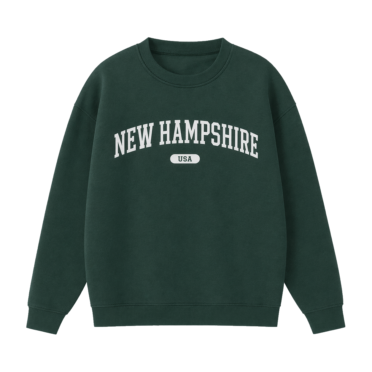 Collection 4 New Hampshire Essential Heavyweight Crewneck Sweatshirt - Dark Green front