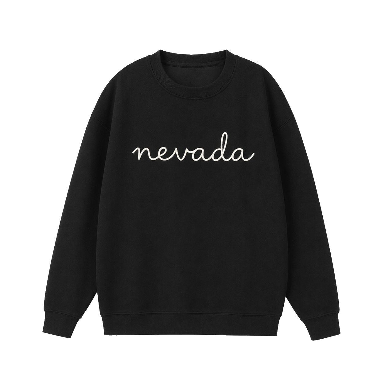 Collection 3 Nevada Essential Heavyweight Crewneck Sweatshirt - Black front