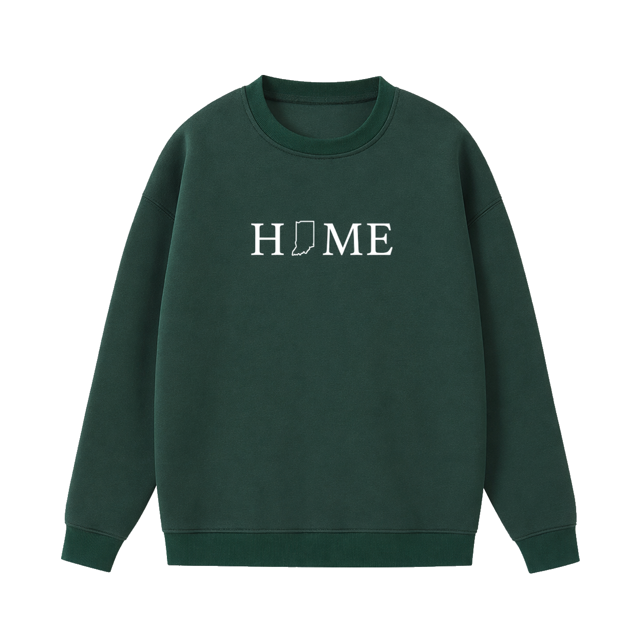 Collection 5 Indiana Essential Heavyweight Crewneck Sweatshirt - Dark Green front