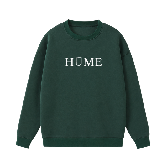 Collection 5 Indiana Essential Heavyweight Crewneck Sweatshirt - Dark Green front