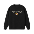 Collection 6 Maryland Essential Heavyweight Crewneck Sweatshirt - Black front