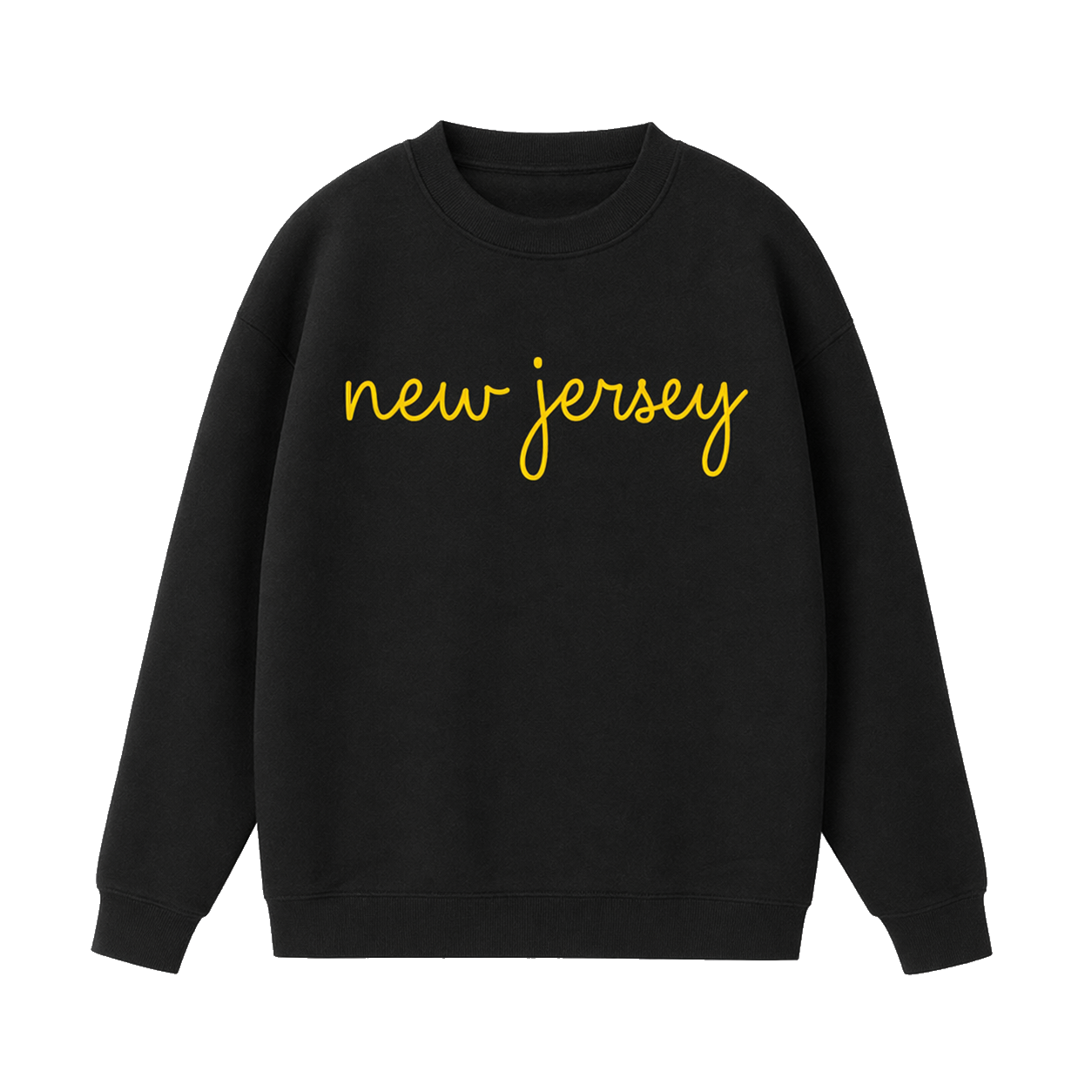 Collection 3 New Jersey Essential Heavyweight Crewneck Sweatshirt - Black front