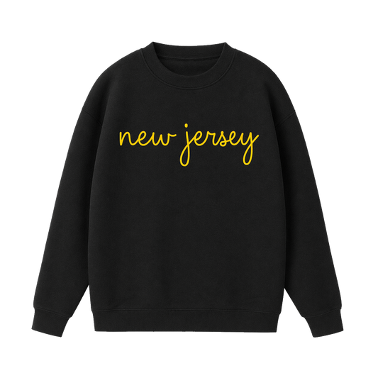 Collection 3 New Jersey Essential Heavyweight Crewneck Sweatshirt - Black front