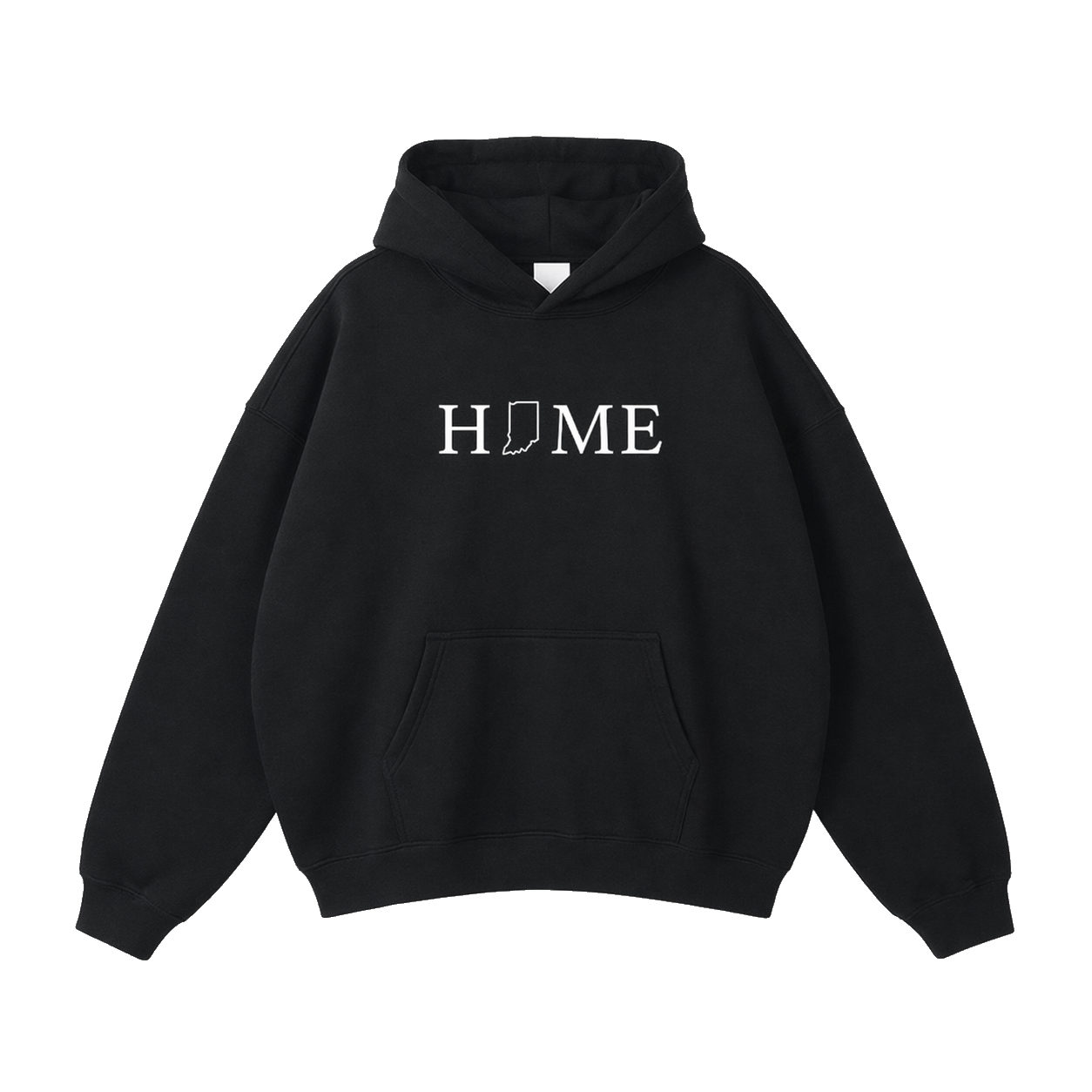 Collection 5 Indiana Oversize Fleeced Hoodie - Black front
