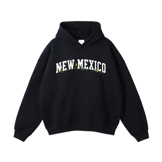 Collection 10 New Mexico Oversize Fleeced Hoodie - Black front