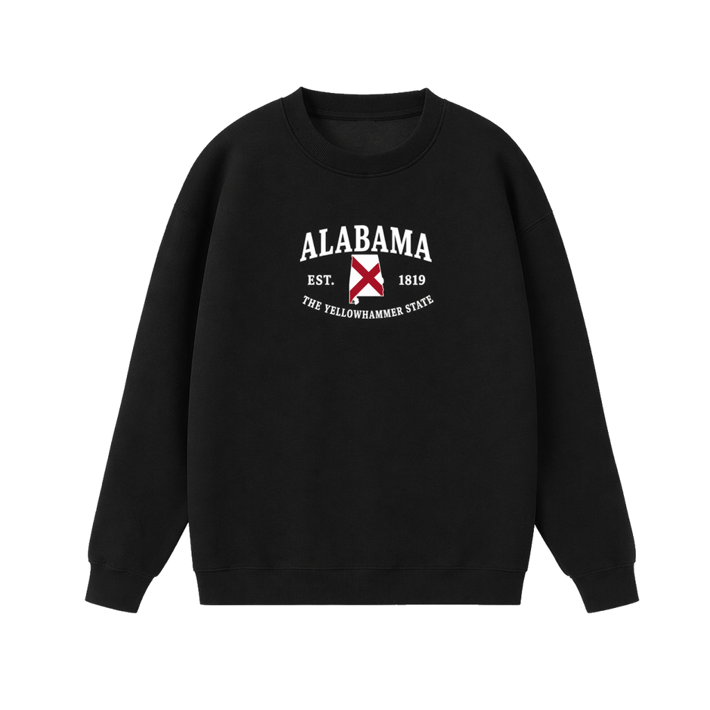 Collection 8 Alabama Essential Heavyweight Crewneck Sweatshirt - Black front