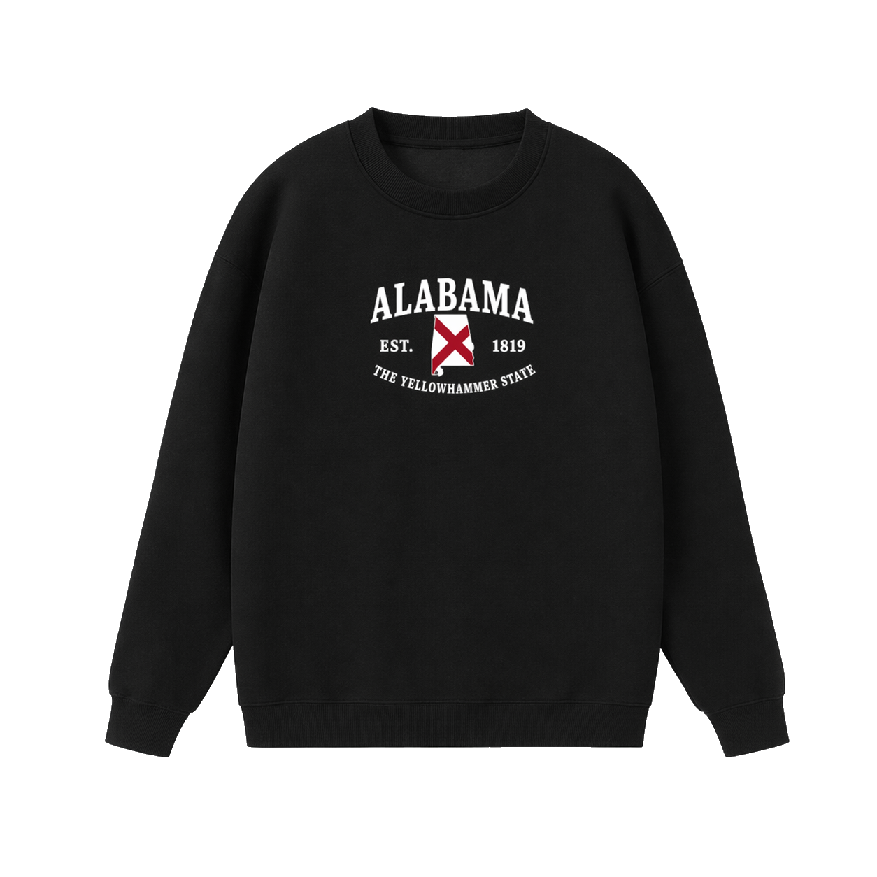 Collection 8 Alabama Essential Heavyweight Crewneck Sweatshirt - Black front