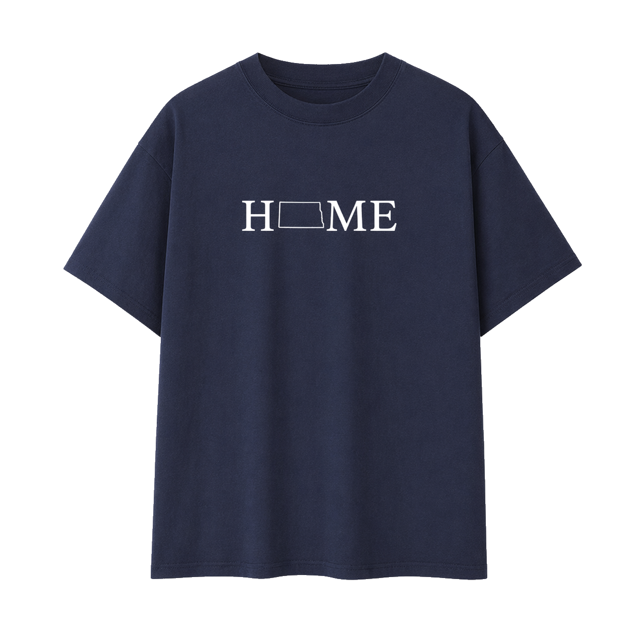 Collection 5 North Dakota Essential Cotton T-Shirt - Navy Blue front