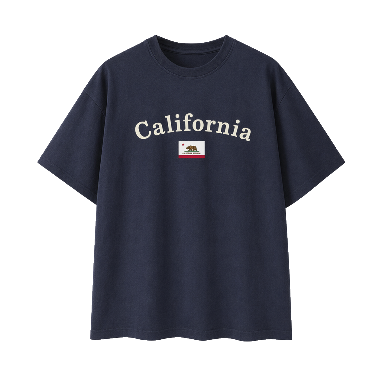Collection 6 California Essential Cotton T-Shirt - Navy Blue front