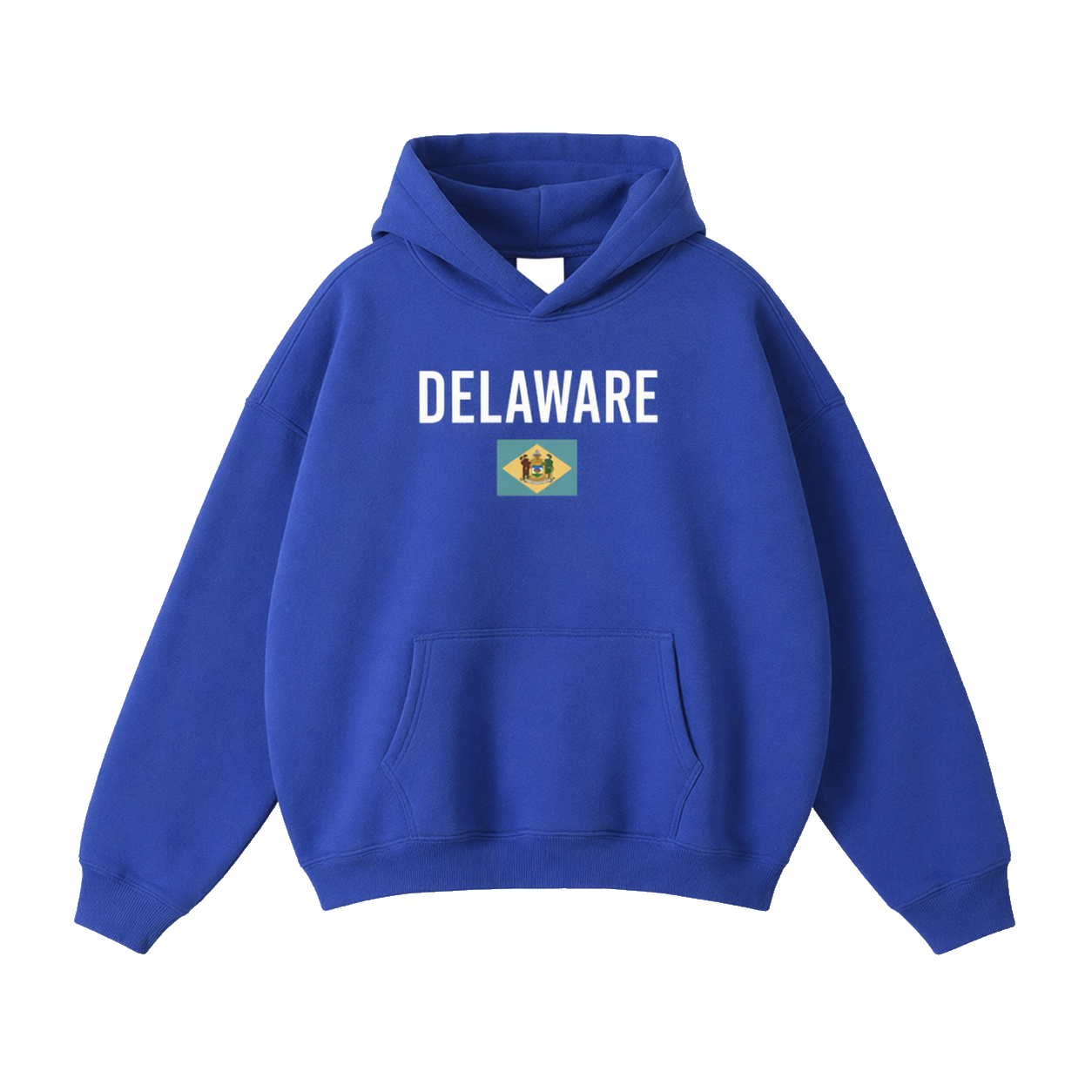 Collection 7 Delaware Oversize Fleeced Hoodie - Klein Blue front