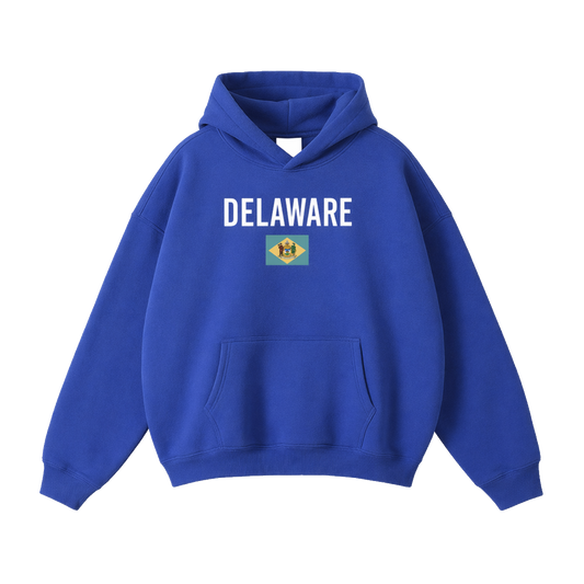 Collection 7 Delaware Oversize Fleeced Hoodie - Klein Blue front