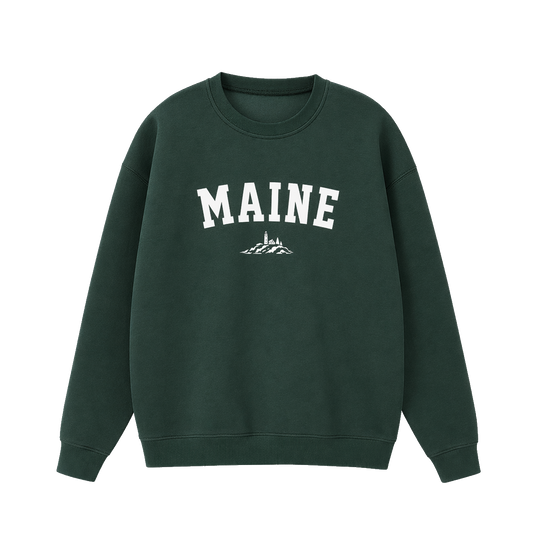 Collection 9 Maine Essential Heavyweight Crewneck Sweatshirt - Dark Green front