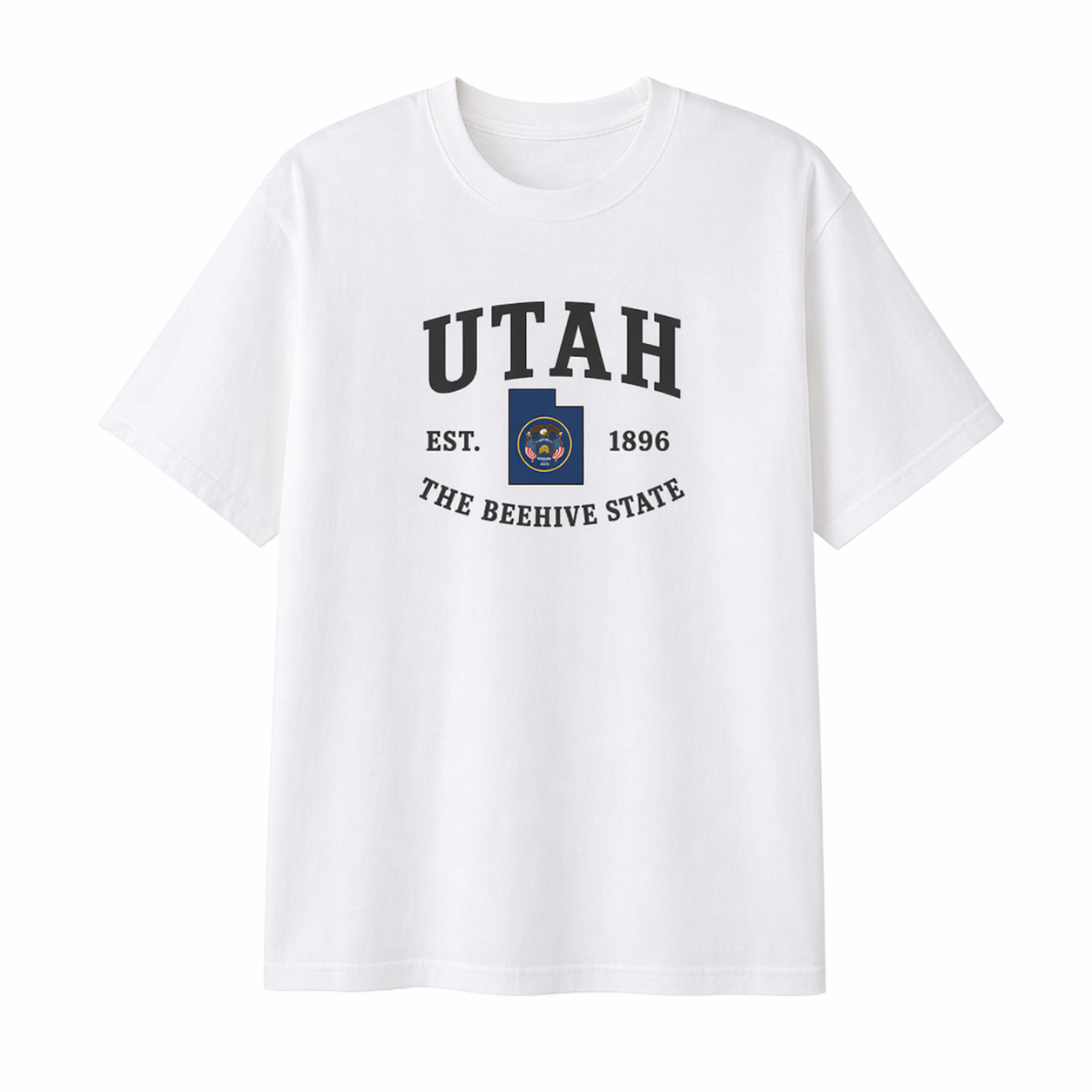 Collection 8 Utah Essential Cotton T-Shirt - White front