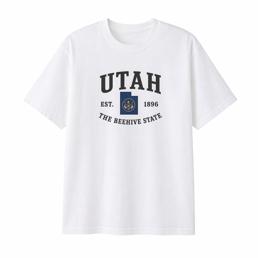 Collection 8 Utah Essential Cotton T-Shirt - White front