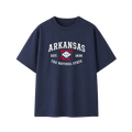 Collection 8 Arkansas Essential Cotton T-Shirt - Navy Blue front