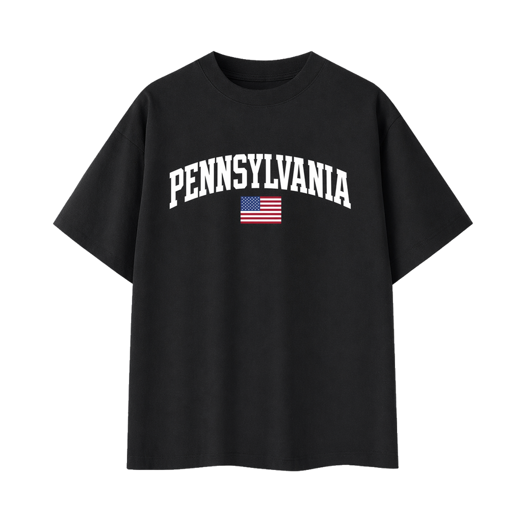 Collection 2 Pennsylvania Essential Cotton T-Shirt - Black front