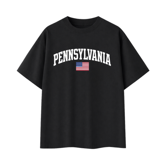 Collection 2 Pennsylvania Essential Cotton T-Shirt - Black front