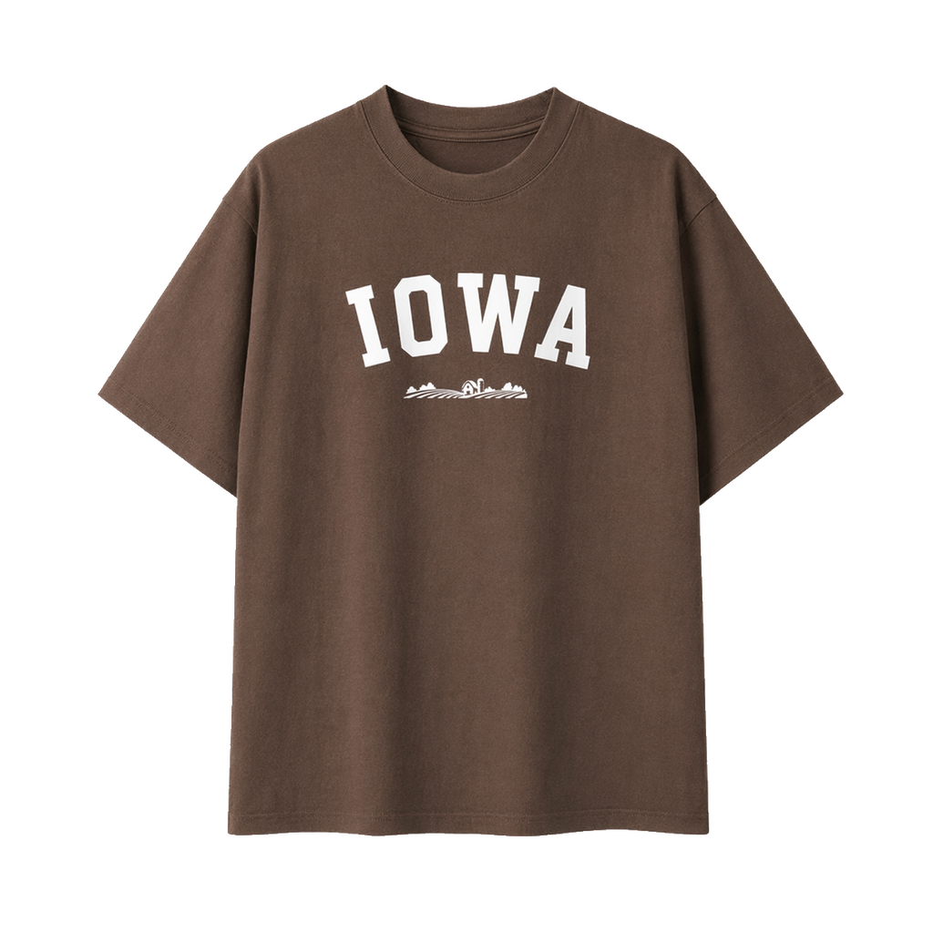 Collection 9 Iowa Essential Cotton T-Shirt - Coffee front