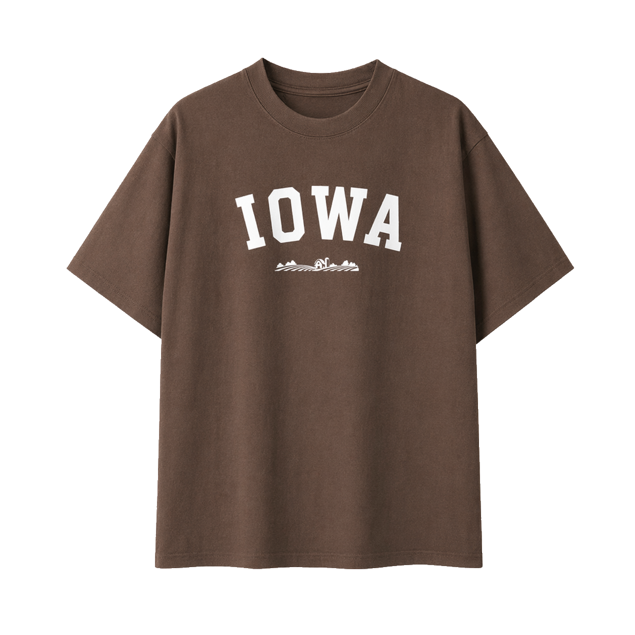 Collection 9 Iowa Essential Cotton T-Shirt - Coffee front