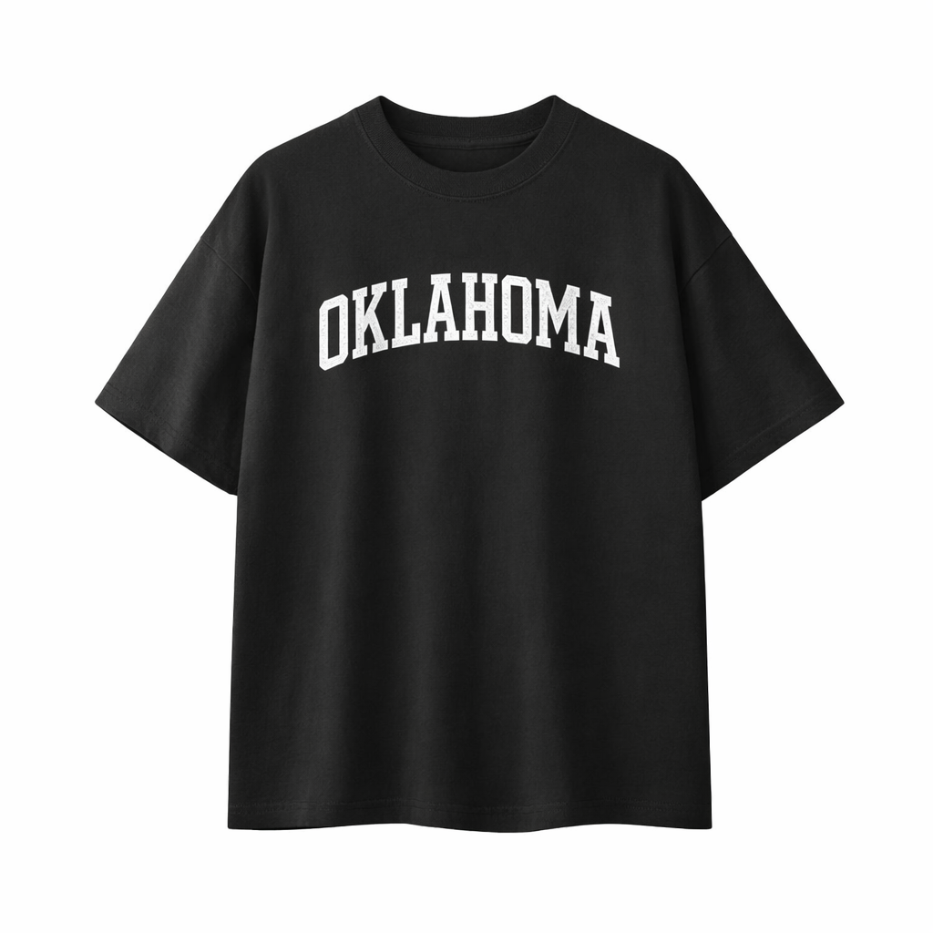 Collection 1 Oklahoma Essential Cotton T-Shirt - Black front