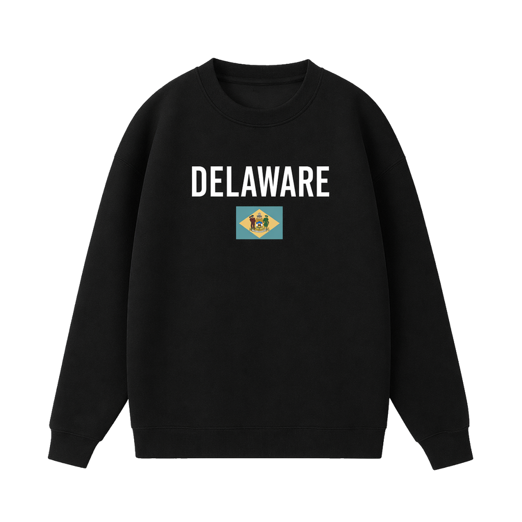 Collection 7 Delaware Essential Heavyweight Crewneck Sweatshirt - Black front