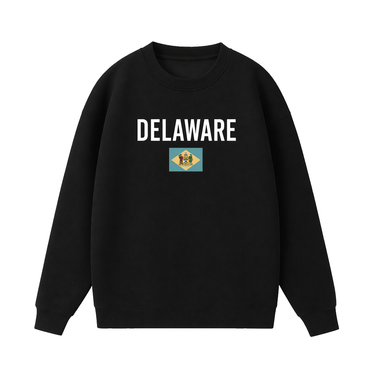 Collection 7 Delaware Essential Heavyweight Crewneck Sweatshirt - Black front