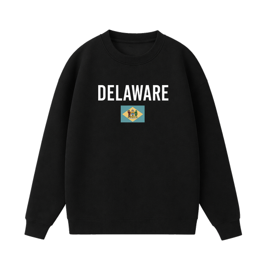 Collection 7 Delaware Essential Heavyweight Crewneck Sweatshirt - Black front