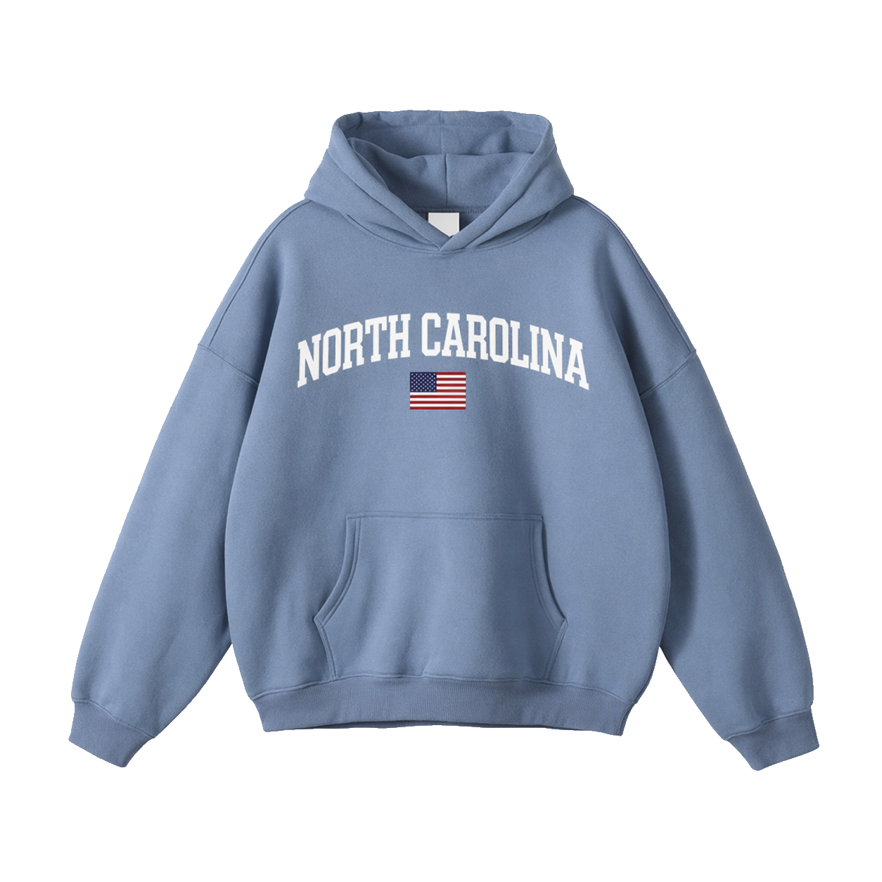 Collection 2 North Carolina Oversize Fleeced Hoodie - Medium Blue front