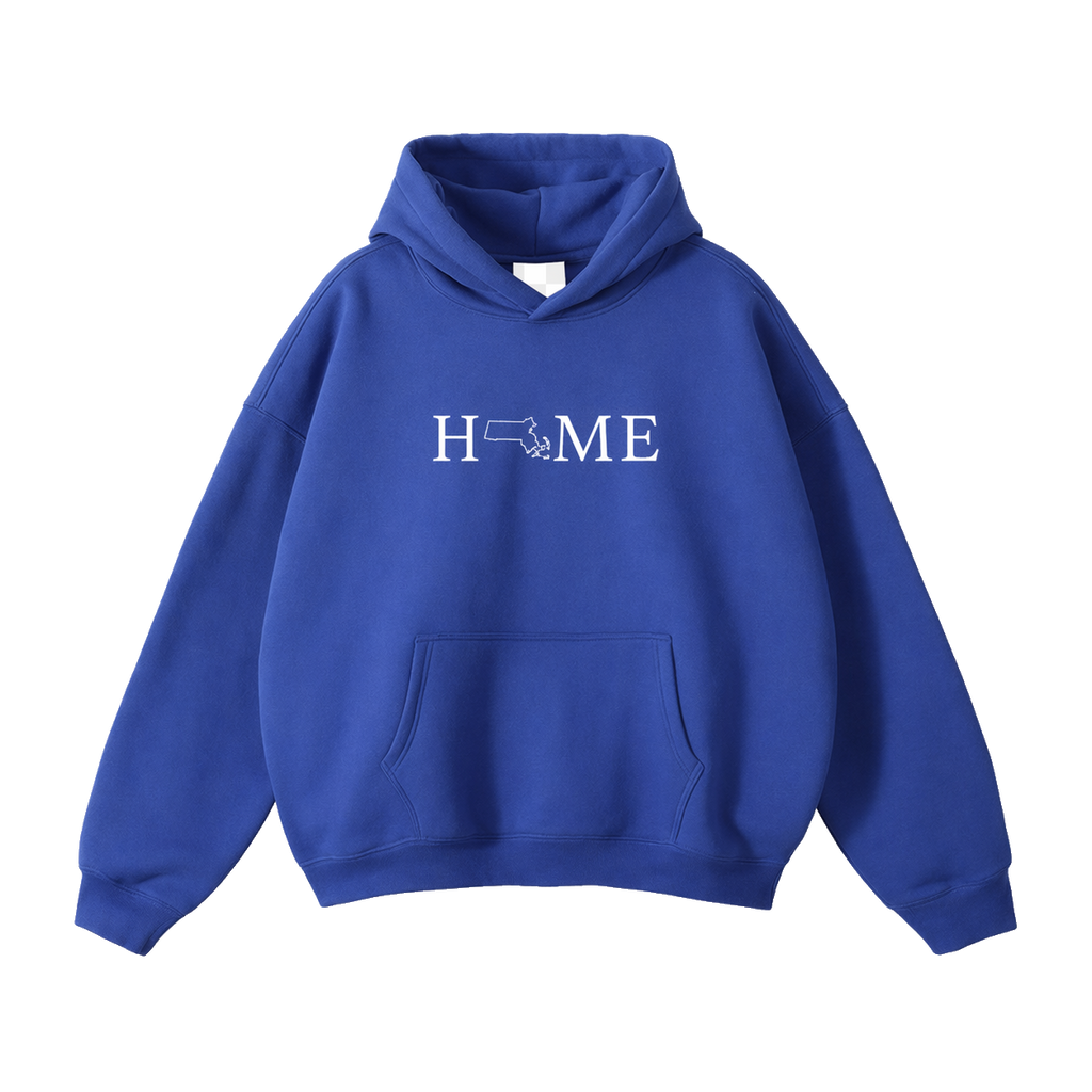 Collection 5 Massachusetts Oversize Fleeced Hoodie - Klein Blue front