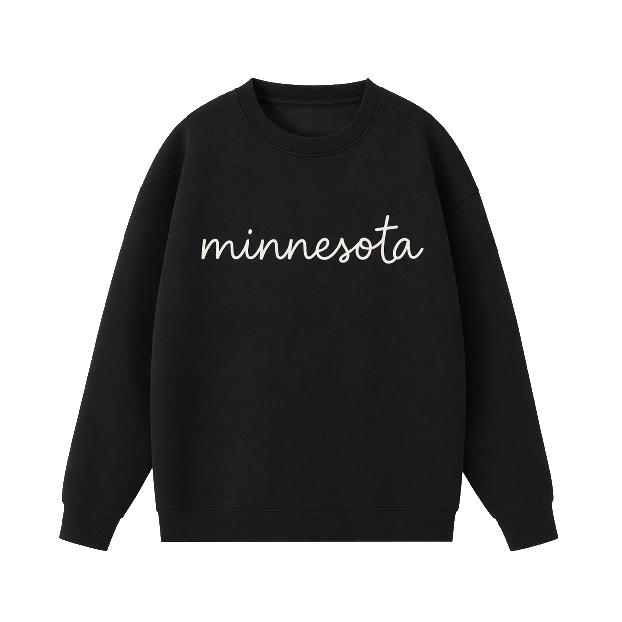 Collection 3 Minnesota Essential Heavyweight Crewneck Sweatshirt - Black front