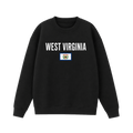 Collection 7 West Virginia Essential Heavyweight Crewneck Sweatshirt - Black front