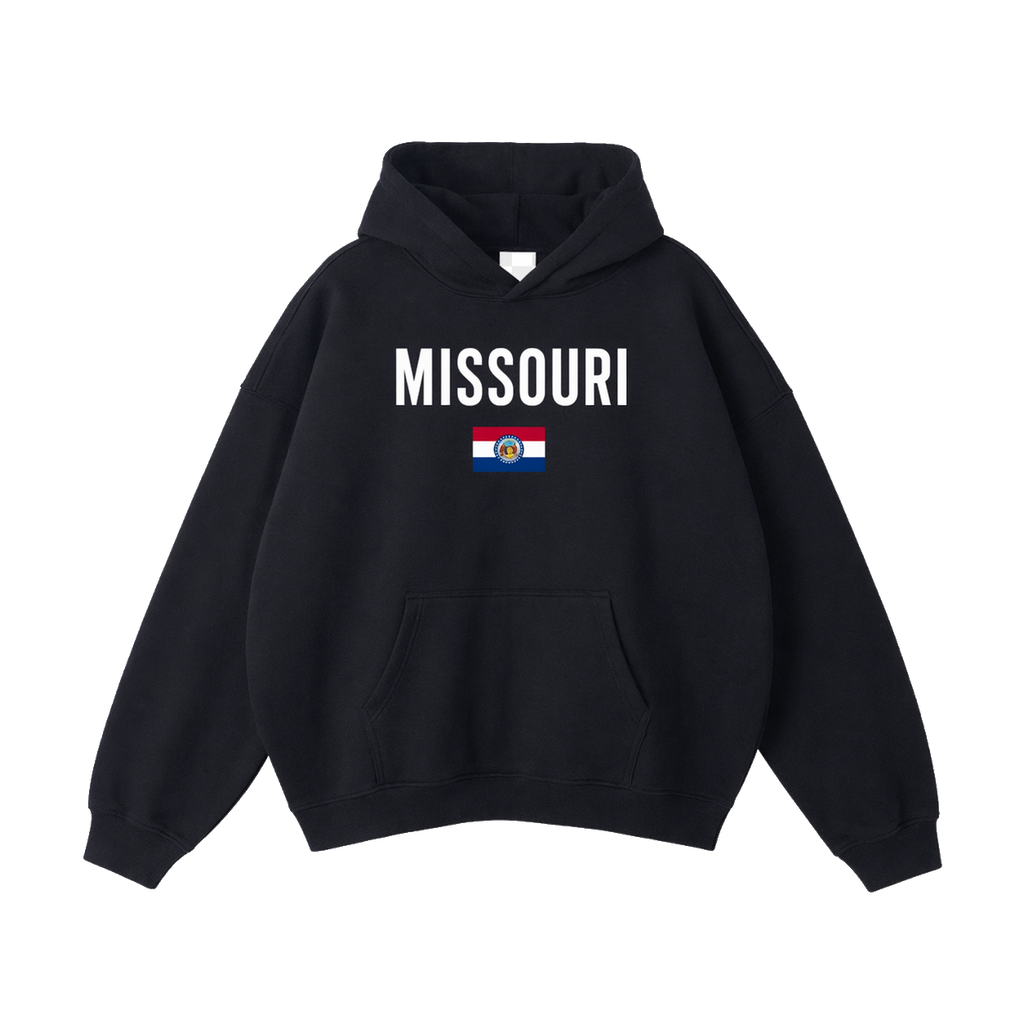 Collection 7 Missouri Oversize Fleeced Hoodie - Black front