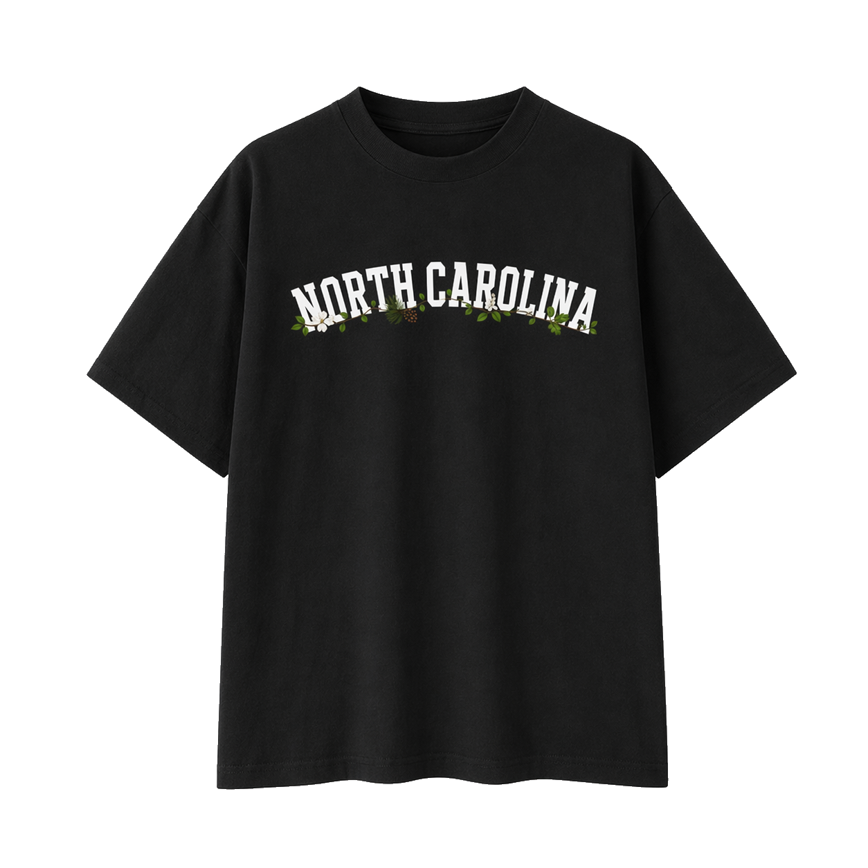 Collection 10 North Carolina Essential Cotton T-Shirt - Black front