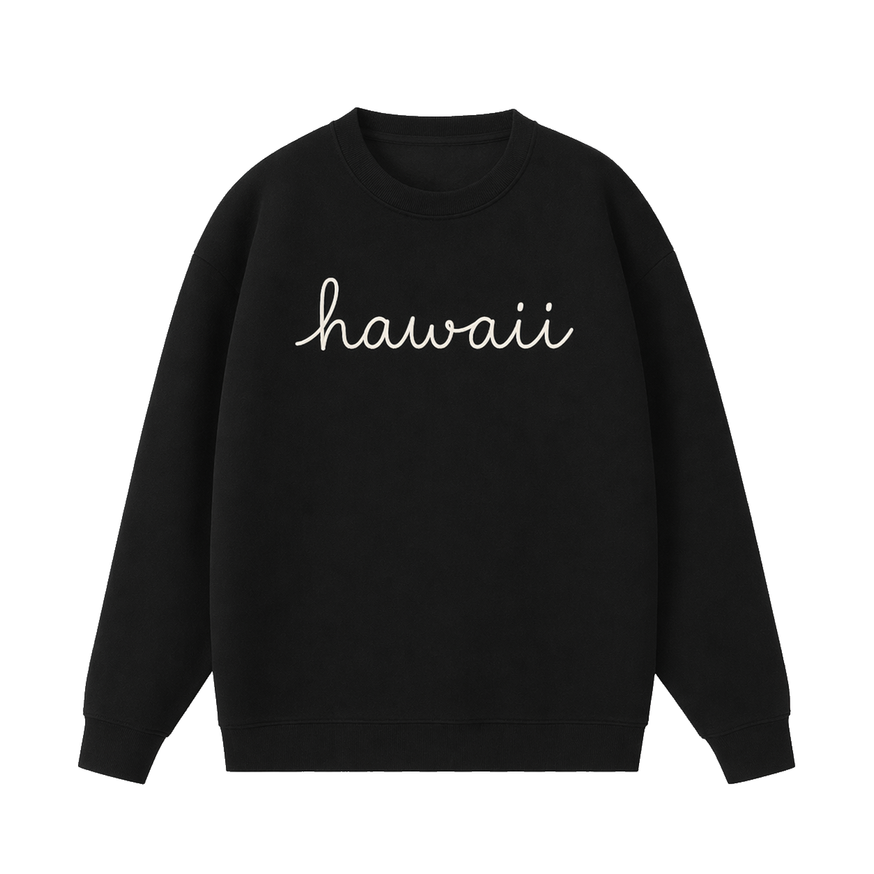 Collection 3 Hawaii Essential Heavyweight Crewneck Sweatshirt - Black front