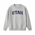 Collection 1 Utah Essential Heavyweight Crewneck Sweatshirt - Gray front