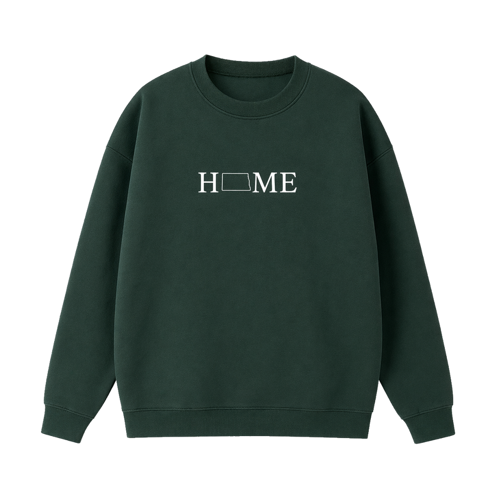 Collection 5 North Dakota Essential Heavyweight Crewneck Sweatshirt - Dark Green front