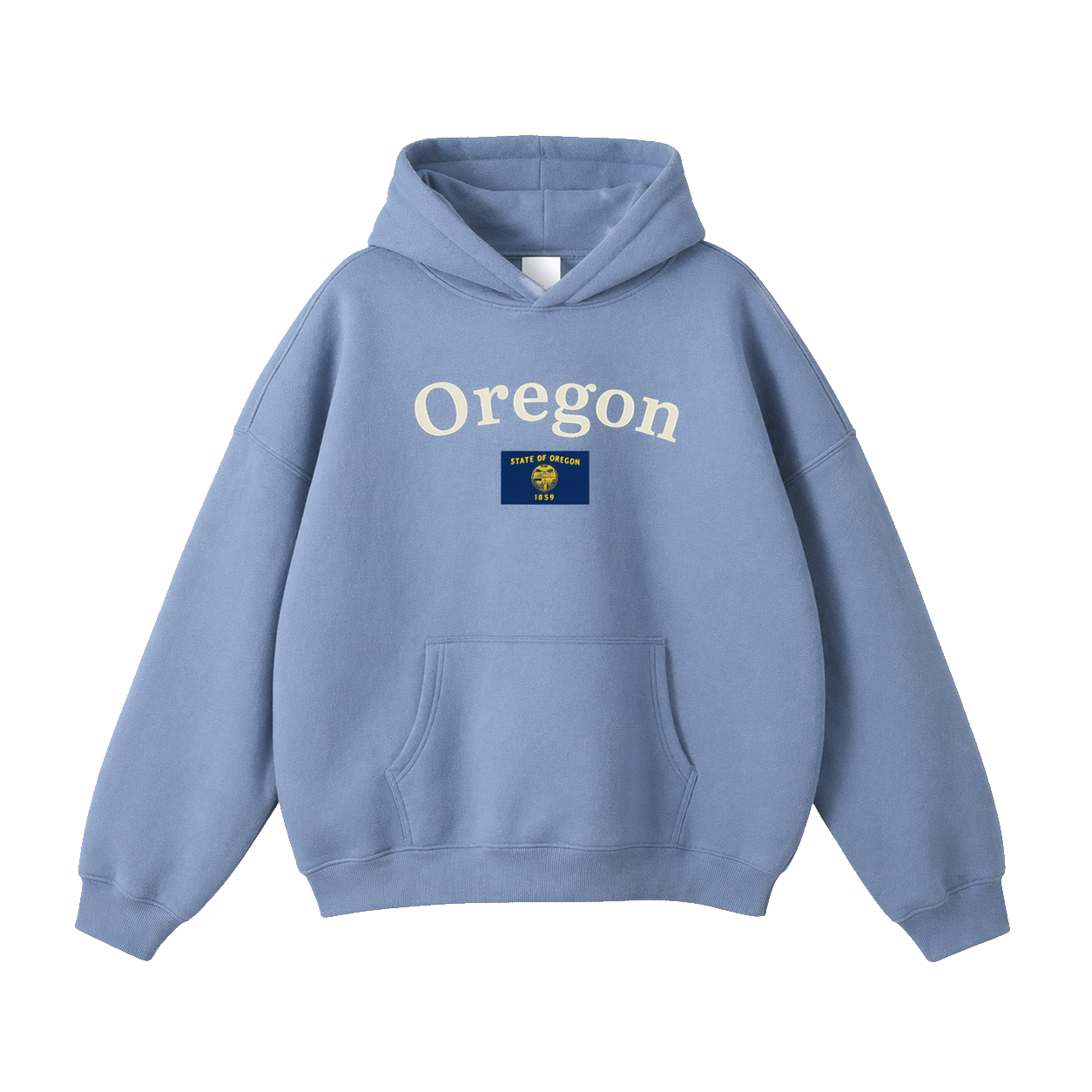 Collection 6 Oregon Oversize Fleeced Hoodie - Medium Blue front