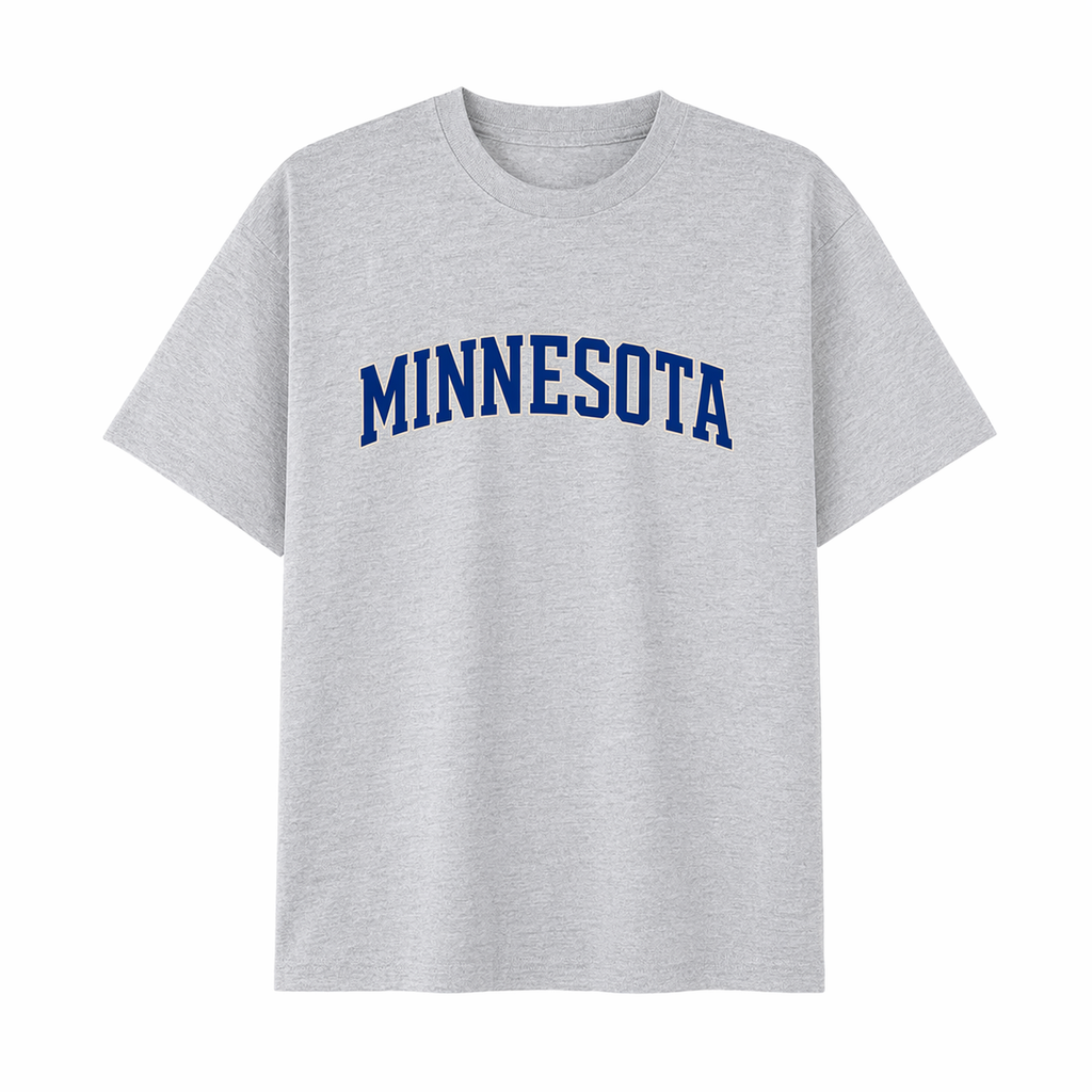 Collection 1 Minnesota Essential Cotton T-Shirt - White Gray front