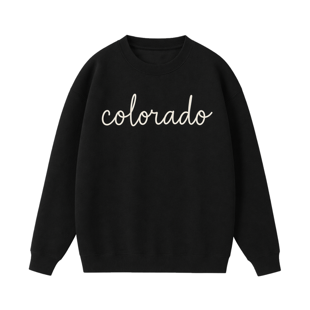 Collection 3 Colorado Essential Heavyweight Crewneck Sweatshirt - Black front