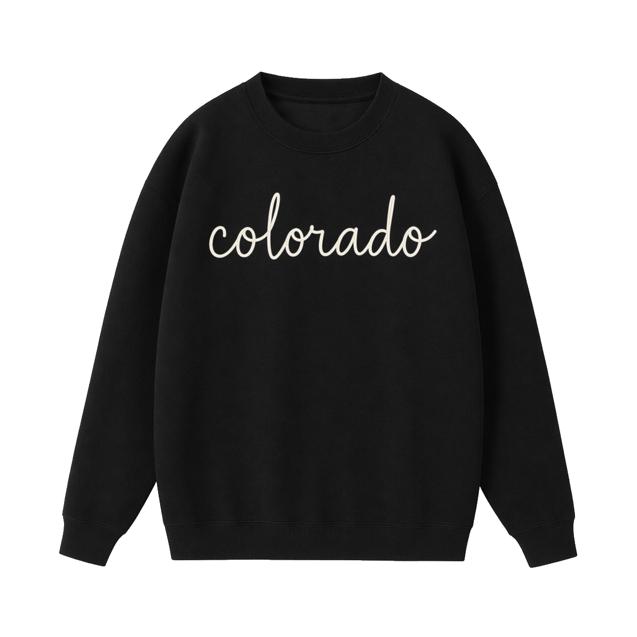 Collection 3 Colorado Essential Heavyweight Crewneck Sweatshirt - Black front