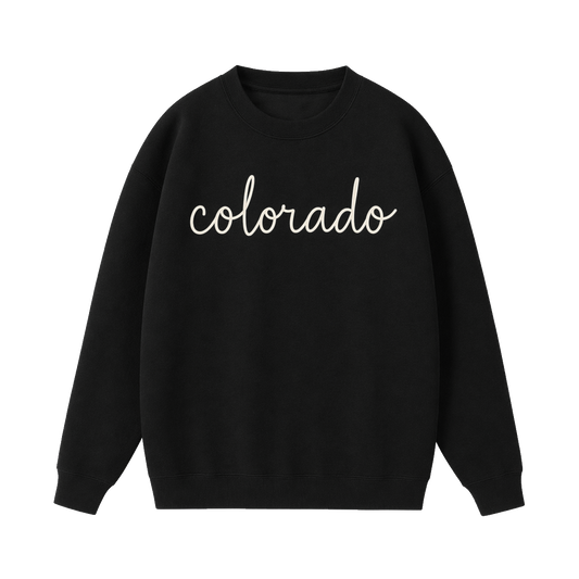 Collection 3 Colorado Essential Heavyweight Crewneck Sweatshirt - Black front