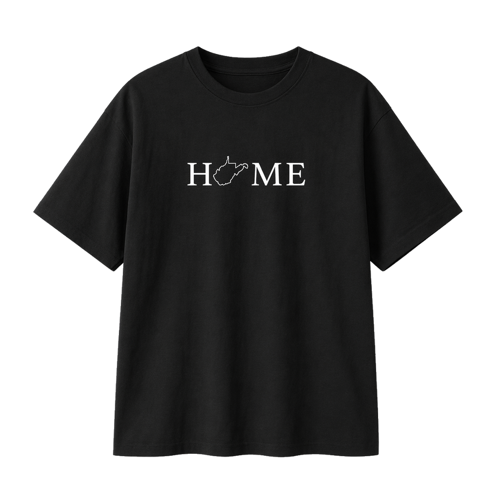Collection 5 West Virginia Essential Cotton T-Shirt - Black front