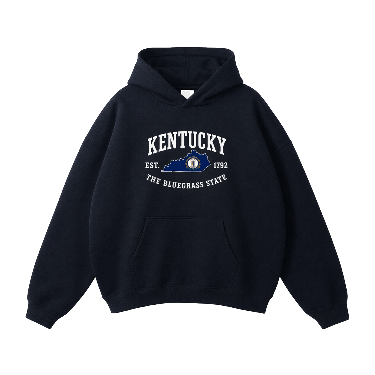 Collection 8 Kentucky Oversize Fleeced Hoodie - Black front