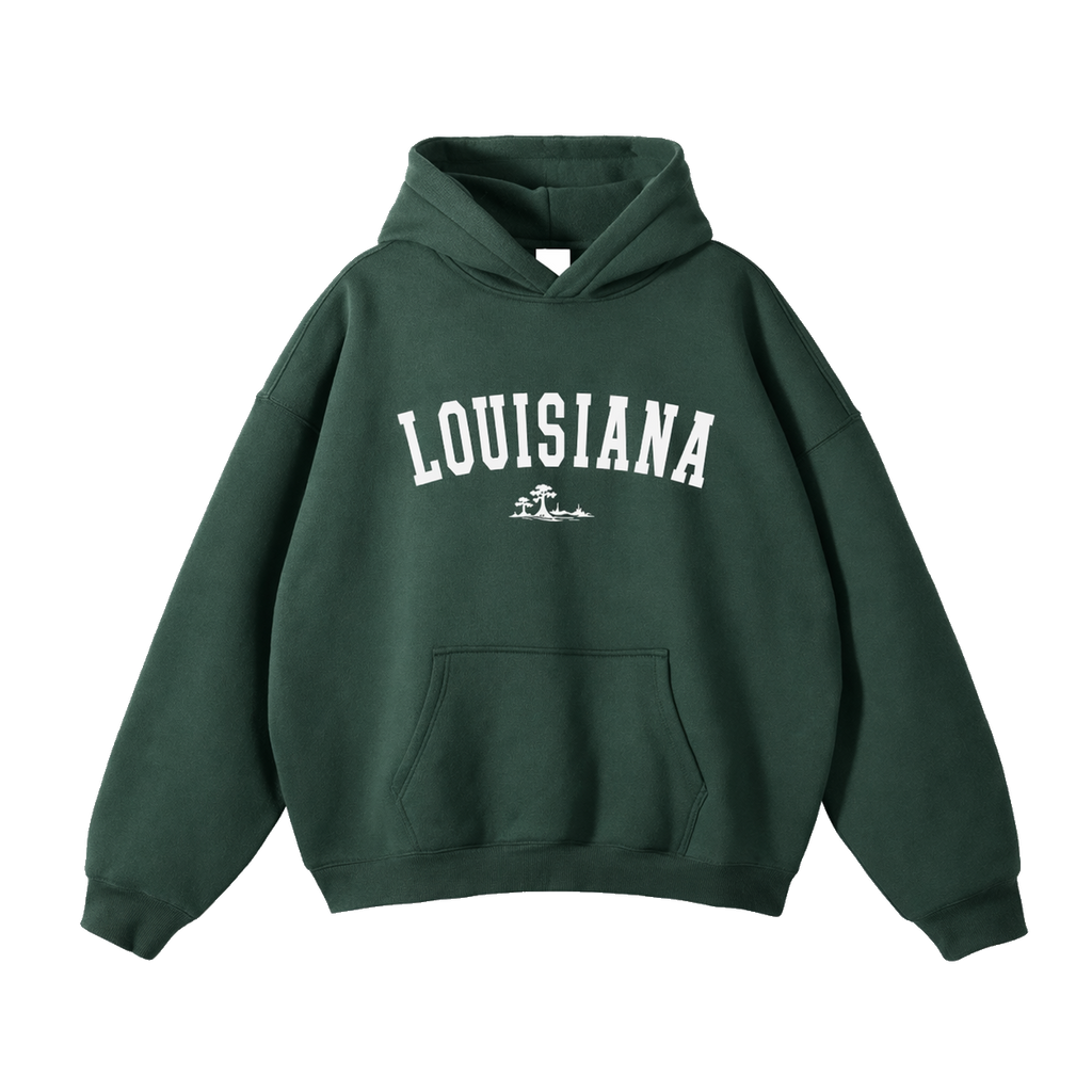 Collection 9 Louisiana Oversize Fleeced Hoodie - Eden Green front