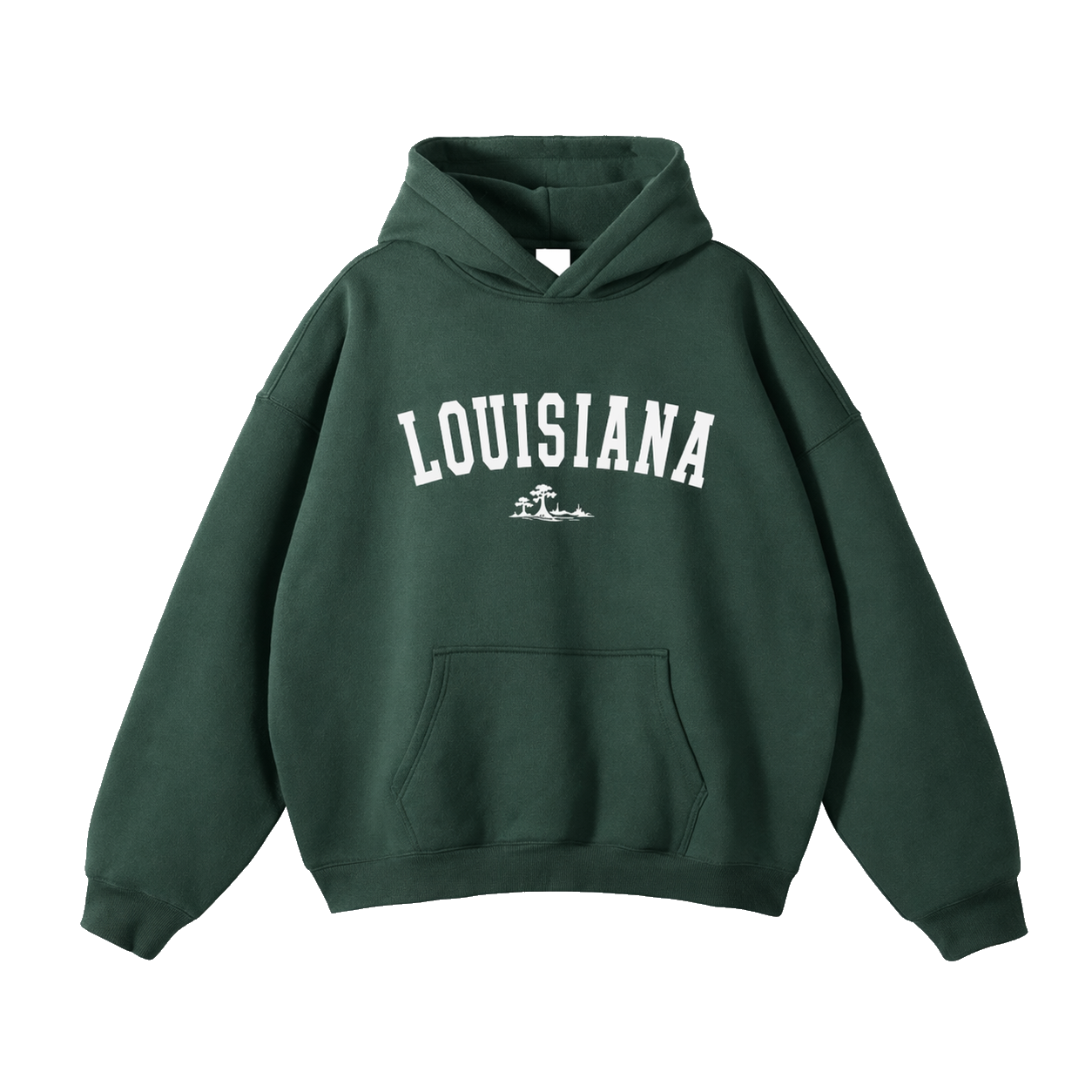 Collection 9 Louisiana Oversize Fleeced Hoodie - Eden Green front