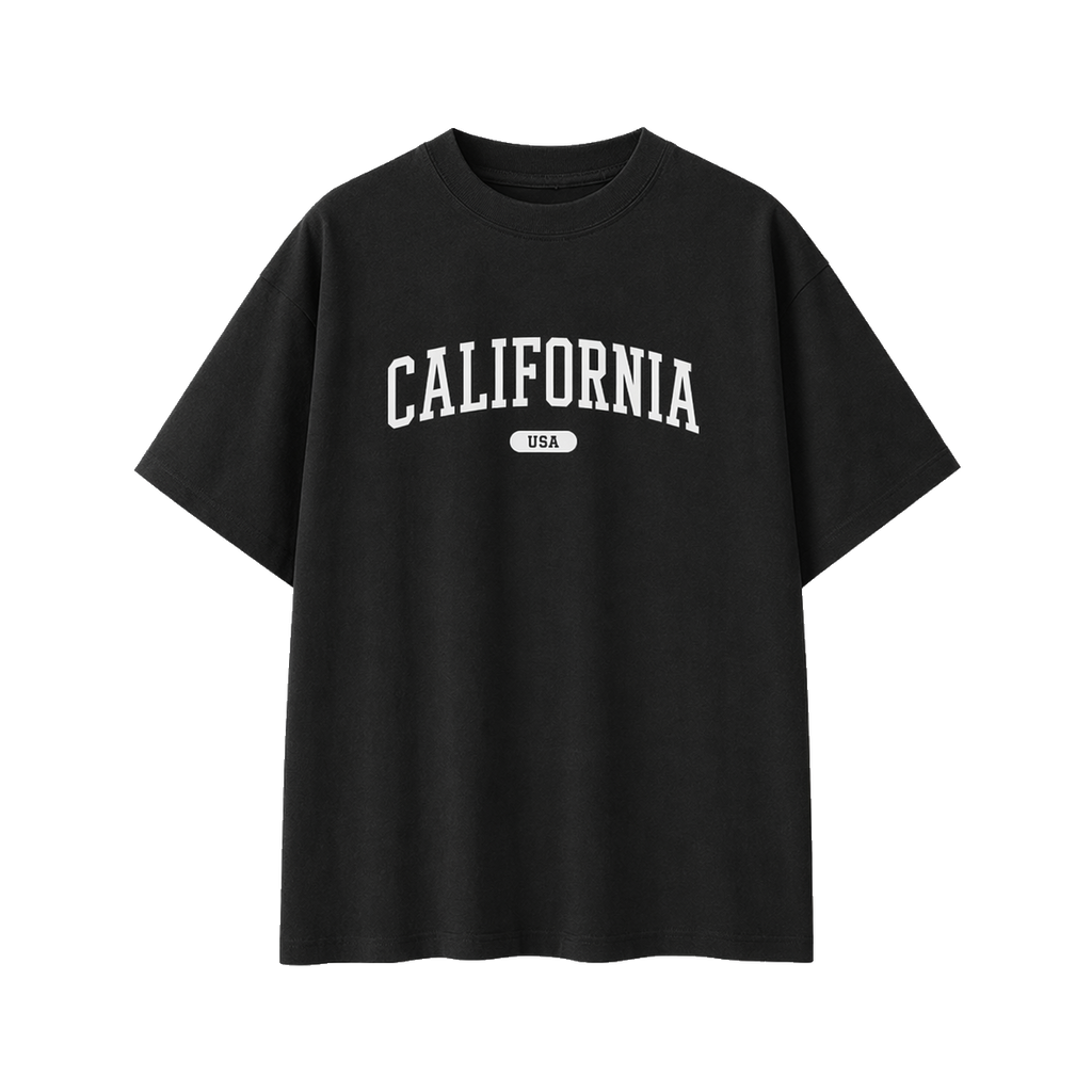 Collection 4 California Essential Cotton T-Shirt - Black front